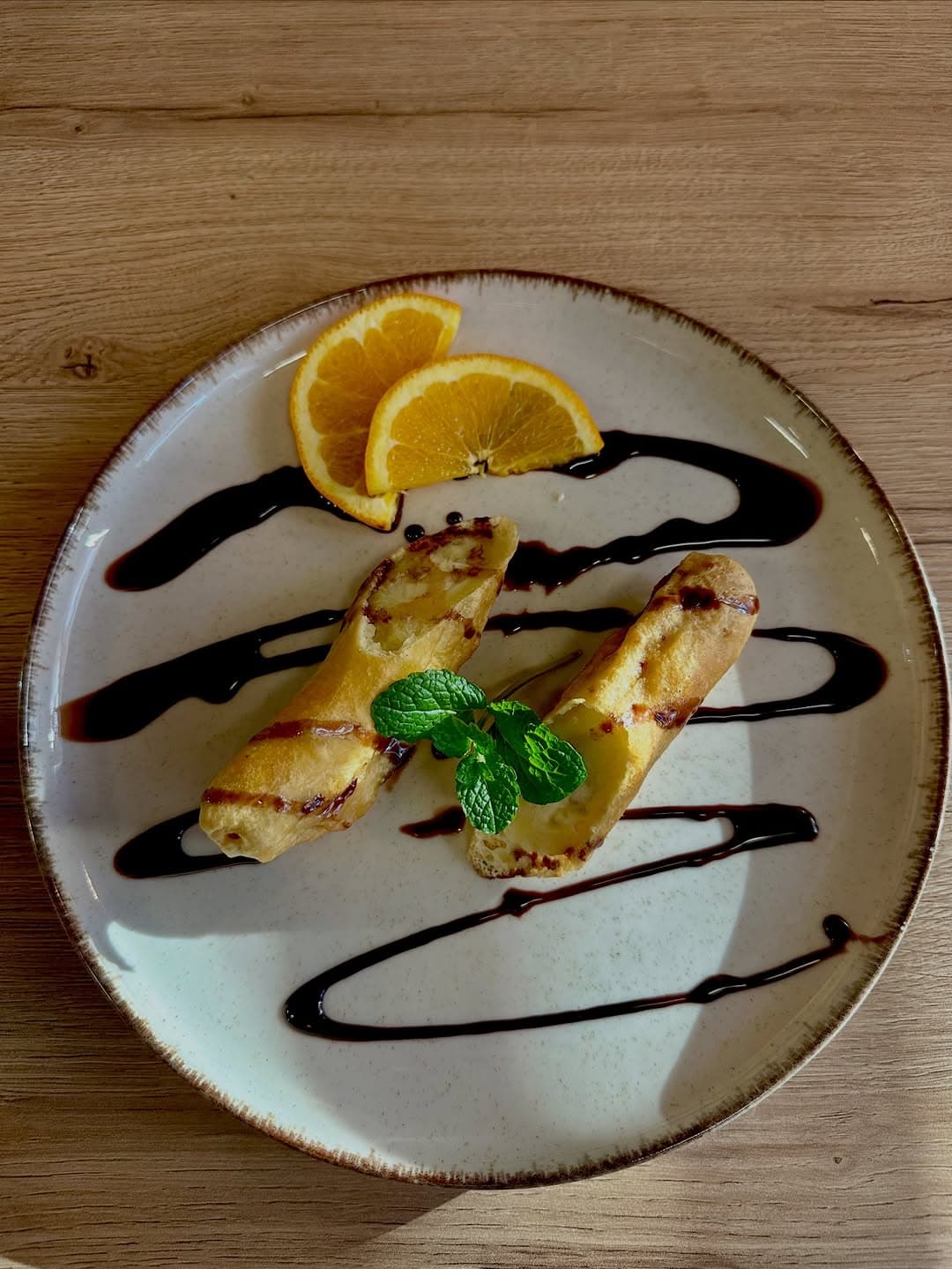 Banan w tempurze z polewą czekoladową